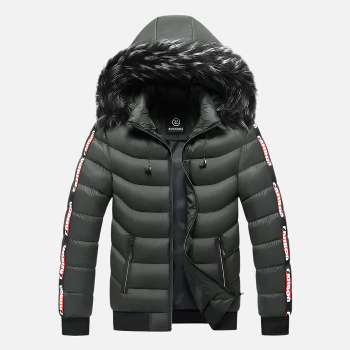Jaqueta Puffer Masculina Capuz Forrado
