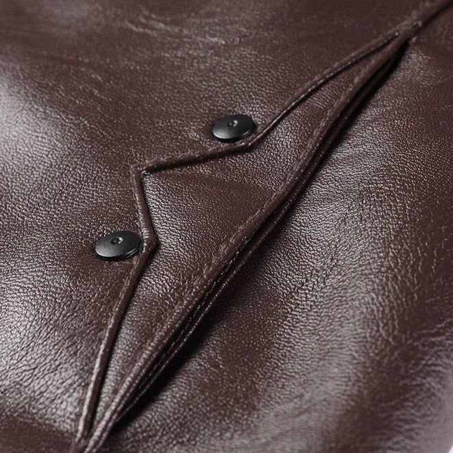 Jaqueta de Couro Masculina Alpha Man