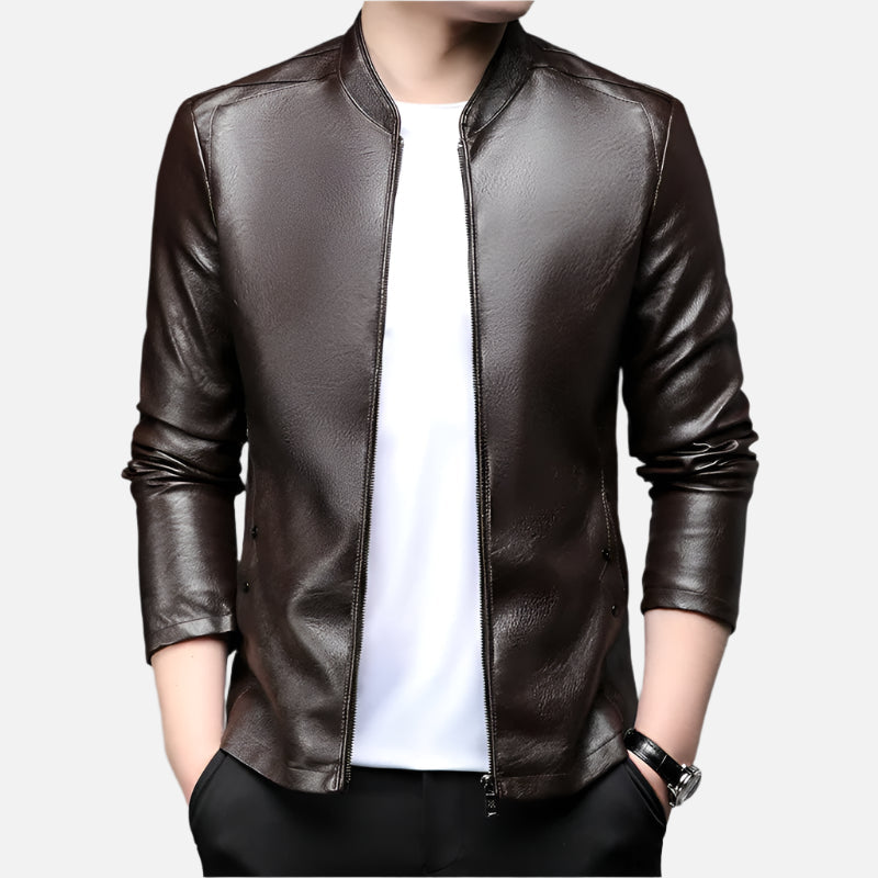Jaqueta de Couro Masculina Alpha Man